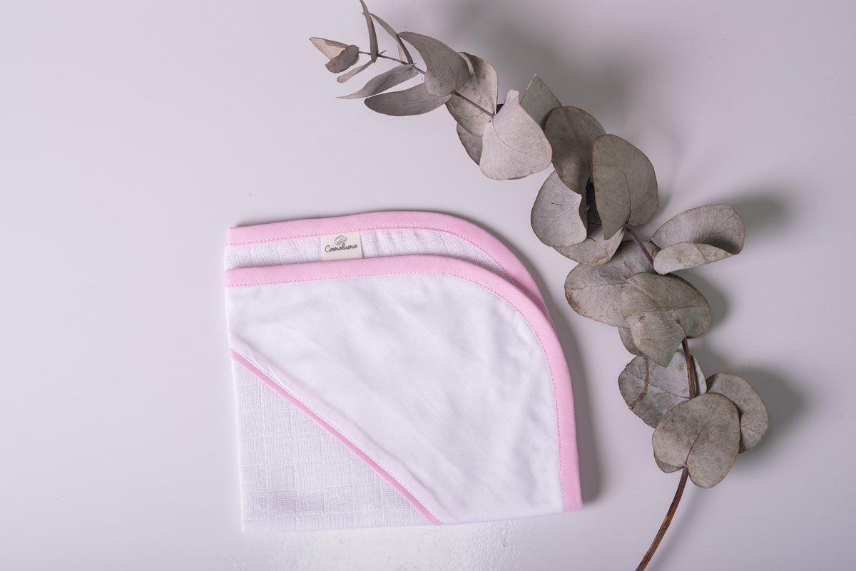 Babinha Slim Branca Rosa Liso