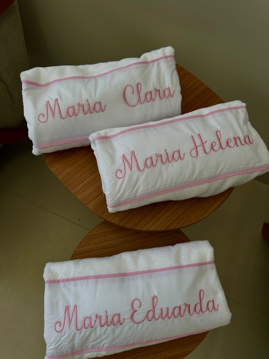 Toalhas Camaluma bordadas com nome