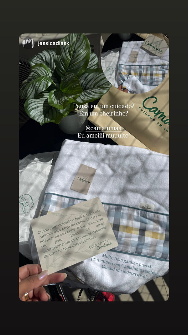 Cliente mostrando o kit Camaluma